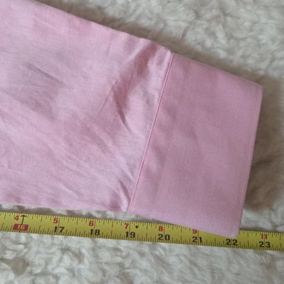 Maceoo Paris Men's "Einstein" Collection Oxfort Pink Shirt Sz 4/L 100% Cotton - Picture 9 of 14